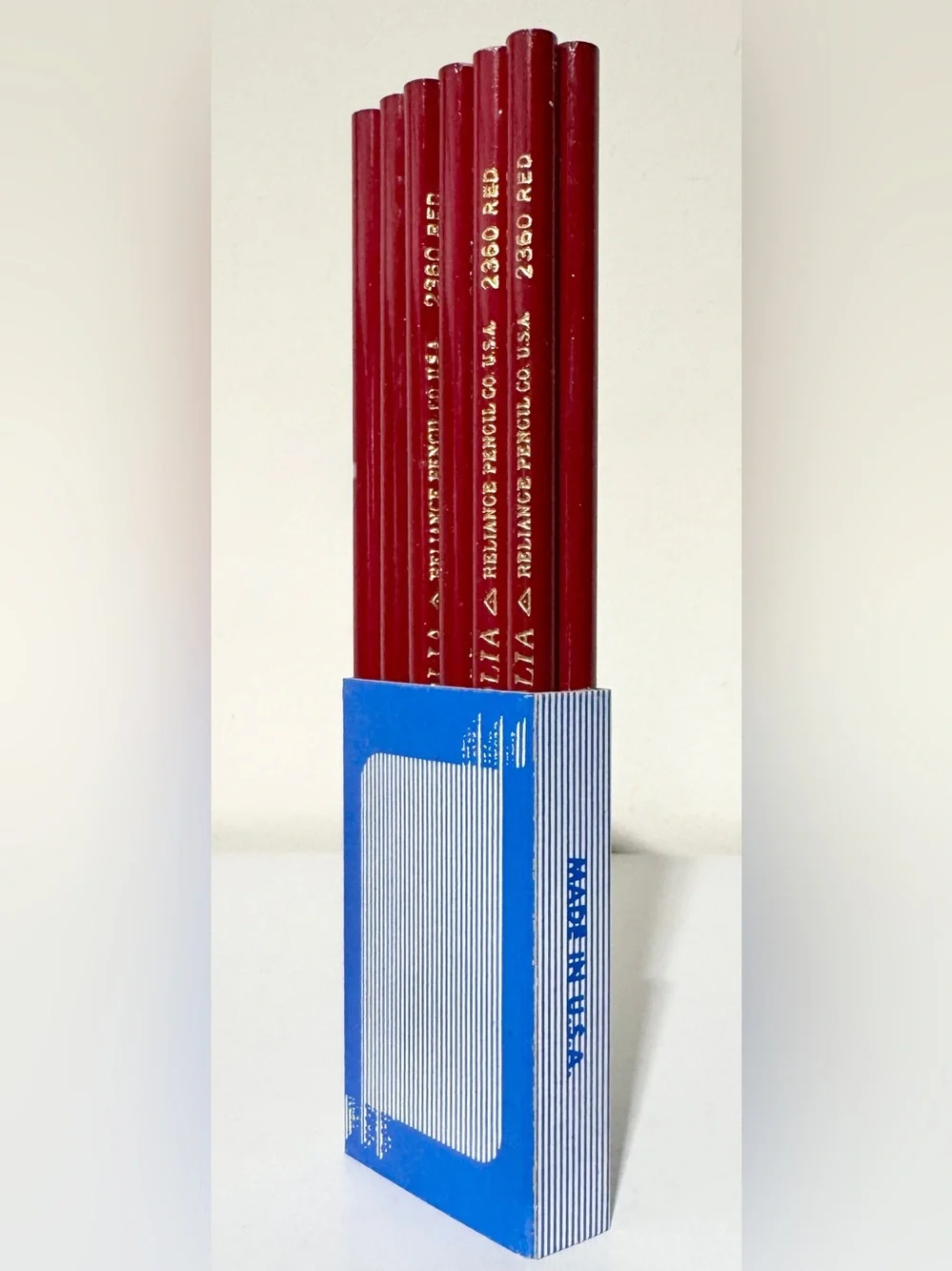 6 Dz MAGNOLIA THICK-LEAD Red COLORED CHECKING PENCILS 2360 USA Reliance Corp